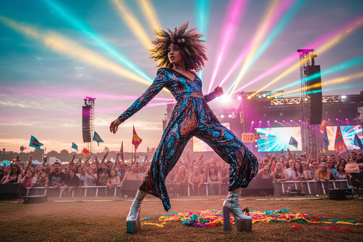 Platform heels for festival performers — ankle boots, knee-high and thigh-high platforms for all-day stage comfort