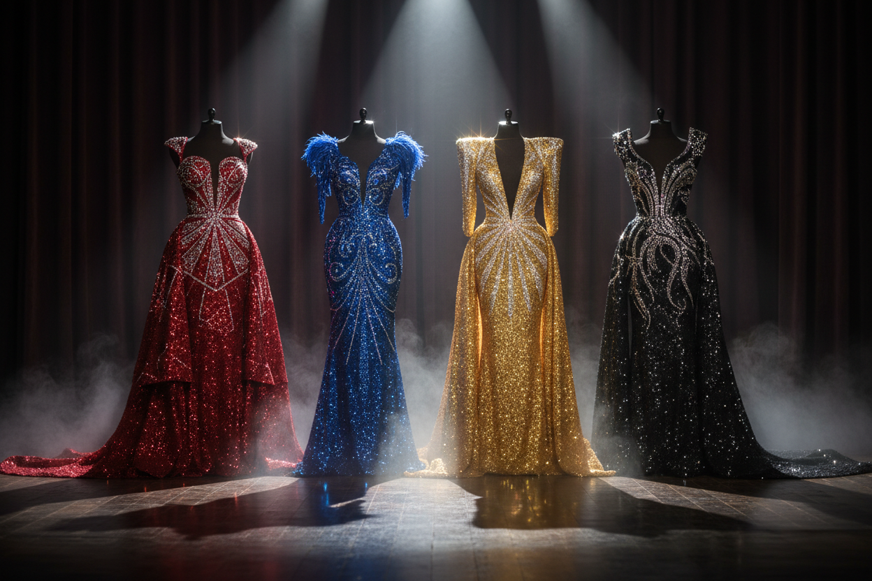 Sequin Drag Pageant Gowns