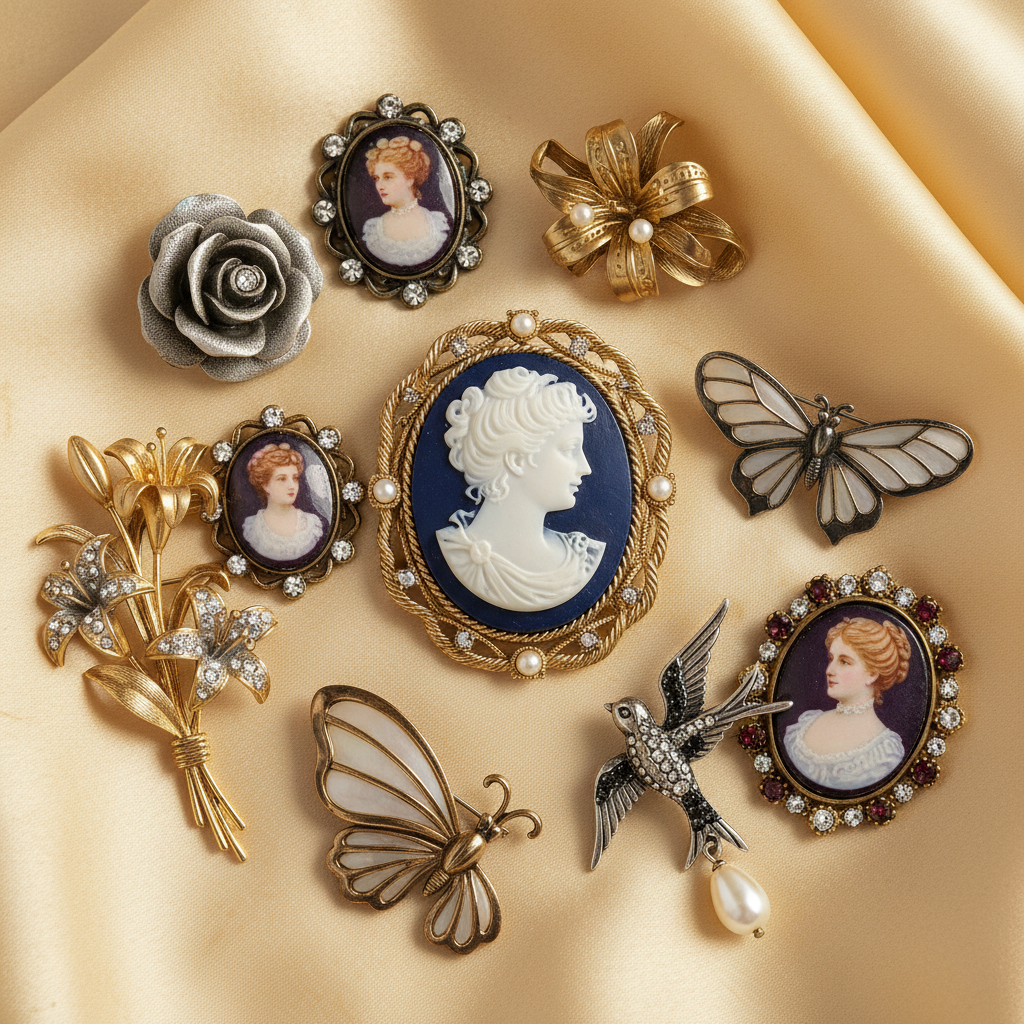 Vintage-Inspired Brooches