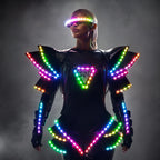 LED Light-Up Rave Dress | RGB Glow Jumpsuit | Festival Women