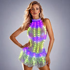 RGB LED Light-Up Dress | Pixel Glow | Rave & Stage | S/M/L