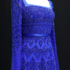 Sequin Beaded A-Line Gown | Square Neck Cap Sleeve | 5 Colors