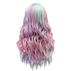 Pastel Rainbow Lace Front Wig | 24 Inch | Natural Wavy