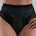 Pole Dance Bottoms | Black High-Waist Shimmer