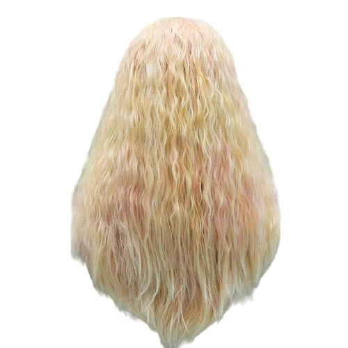 24" Orange Curly Lace Front Wig – 180% Density Stage Volume