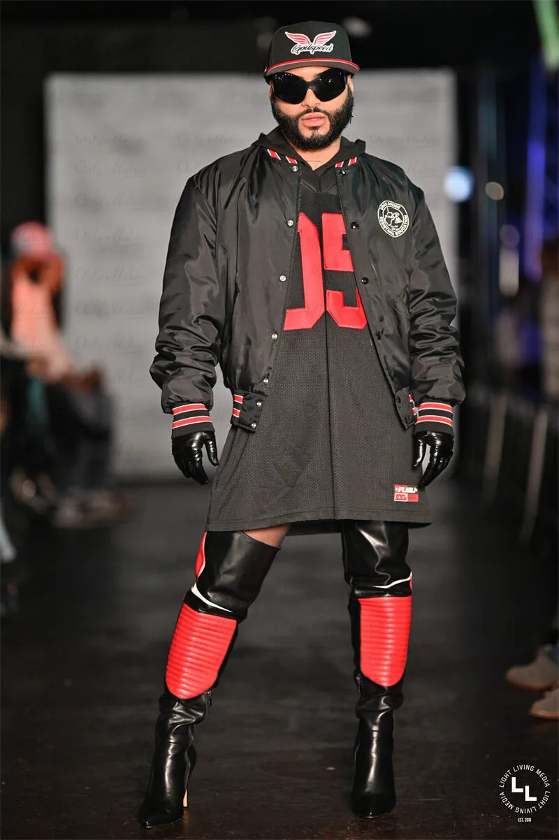 Red Patchwork Boots | Thigh-High | 10 cm Heel