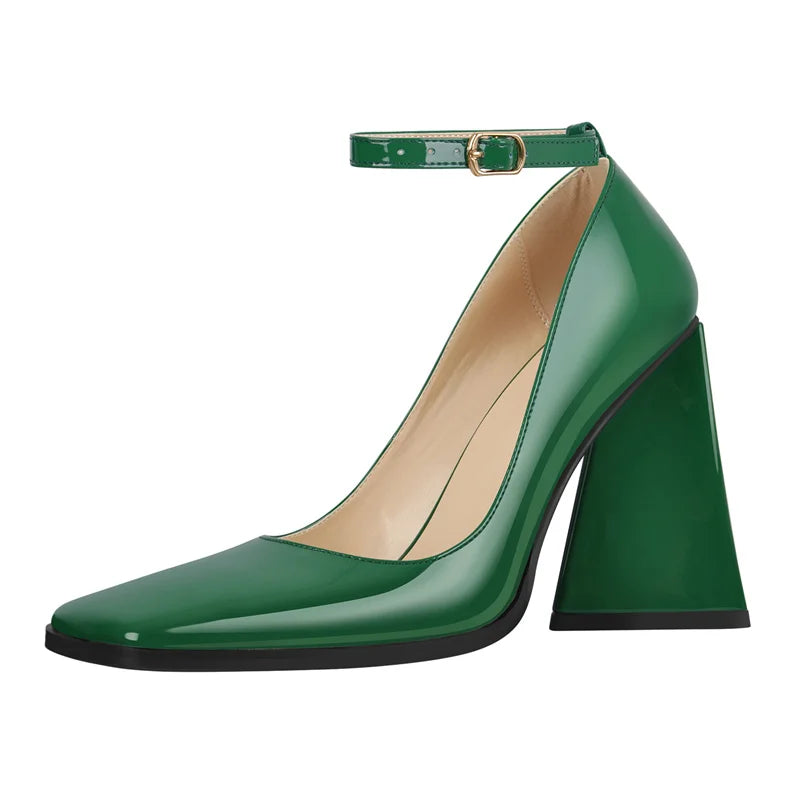 Mary Jane Pump | Square Toe | Chunky Heel