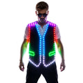 RGB LED Strip Vest | Colour-Changing DJ & Performer Waistcoat | Men's S–6XL