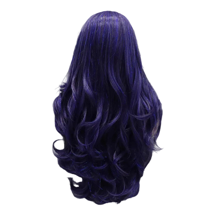 26" Blue Mix Tinsel Wavy Lace Front Wig – Drag Queen Edition