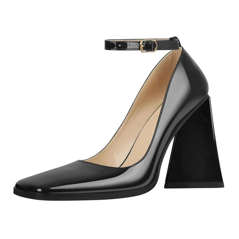 Mary Jane Pump | Square Toe | Chunky Heel