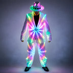 Men's Full-Colour RGB LED Suit | DJ & Stage Performer Costume | Black & White