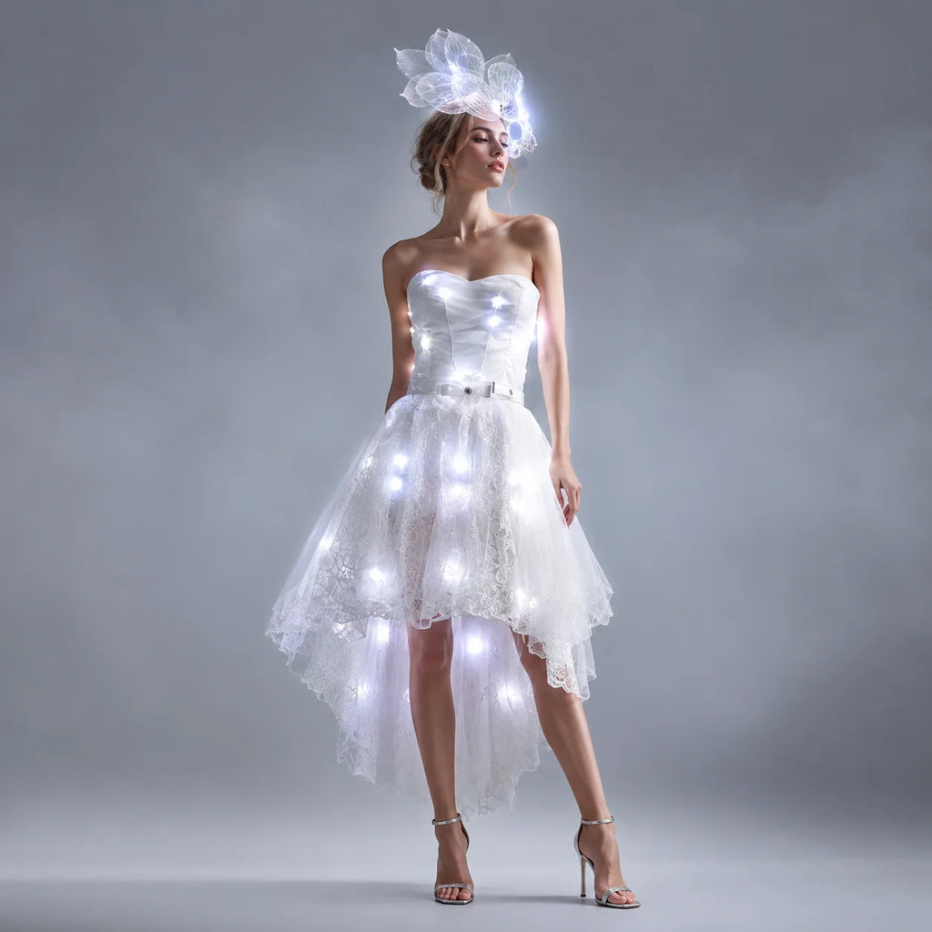 LED Pixel Tutu Dress & Fascinator Hat | Full-Colour RGB | Showgirl & Festival