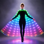 LED Isis Wings Cape | Remote-Control RGB | Belly Dance & Stage | 140 cm