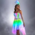 LED Pixel Tutu Dress & Fascinator Hat | Full-Colour RGB | Showgirl & Festival