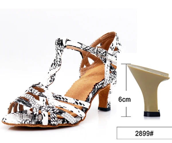 Latin Dance Heels | Colorful Serpentine | 6–10cm
