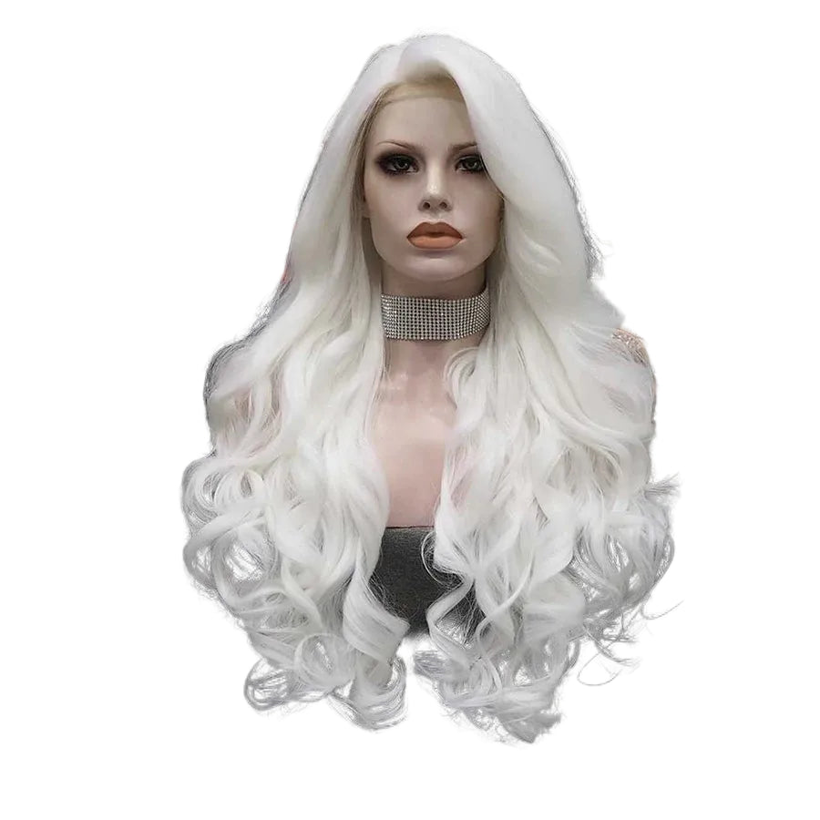 Long Natural Wavy Lace Front Wig | Synthetic | 26 Inches
