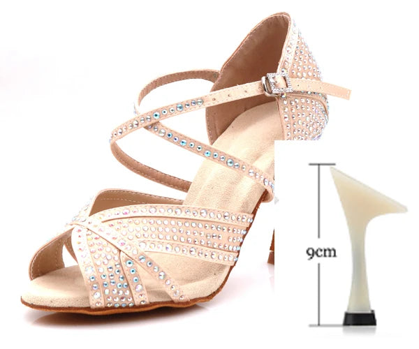 Rhinestone Latin Dance Heels | Multi-Style