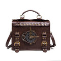 Steampunk Satchel | Brown Clockwork Detail
