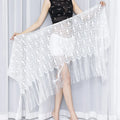 Belly Dance Hip Scarf | Lace Tassel Rectangle Belt
