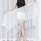 Belly Dance Hip Scarf | Lace Tassel Rectangle Belt
