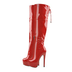 Thigh-High Platform Boots | Patent Leather | 16cm Heel