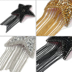 Rhinestone Star Tassel Nipple Covers - Silicone Pasties for Performers