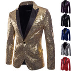 Men's Flip Sequin Blazer | Notched Lapel | Stage & Dance | 6 Colors