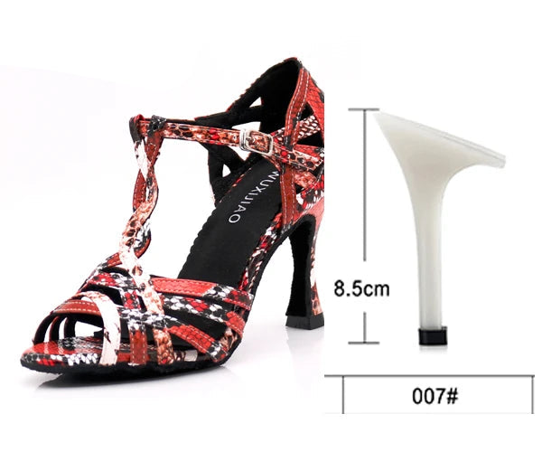 Latin Dance Heels | Colorful Serpentine | 6–10cm