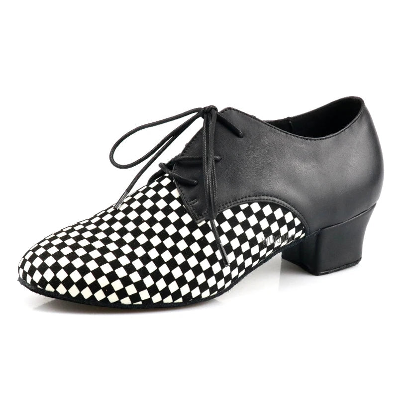 Men's Latin & Modern Dance Shoes | Houndstooth | Low Heel