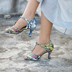 Latin Dance Heels | Colorful Serpentine | 6–10cm