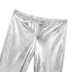 Men's Metallic Bell Bottom Pants | Glossy Flare | Disco