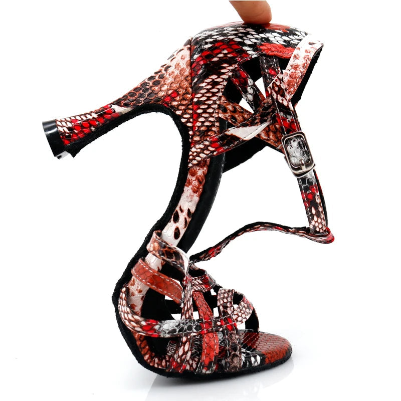 Latin Dance Heels | Colorful Serpentine | 6–10cm