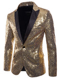 Men's Flip Sequin Blazer | Notched Lapel | Stage & Dance | 6 Colors