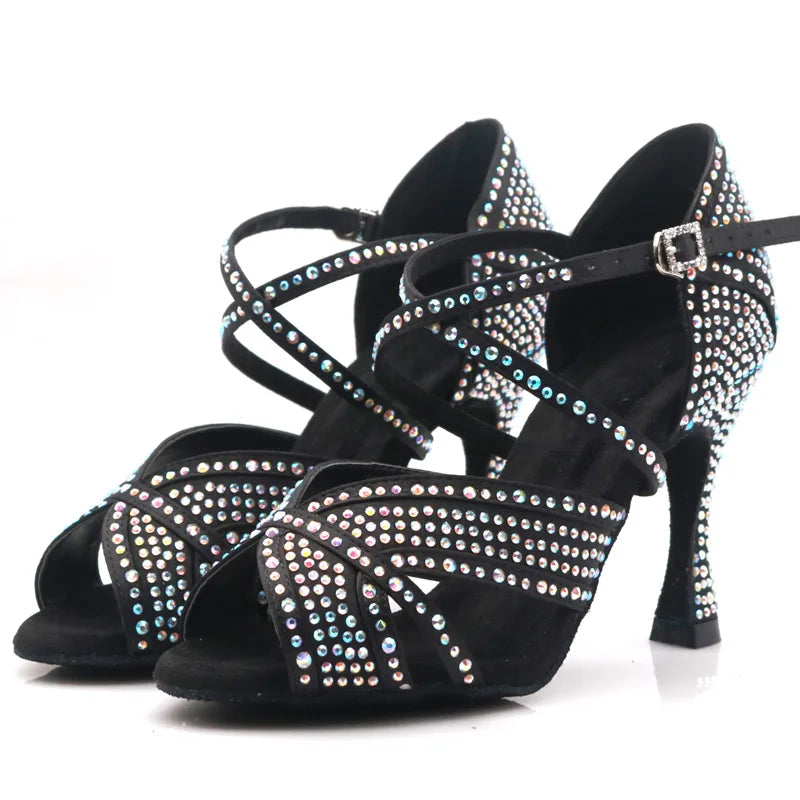 Rhinestone Latin Dance Heels | Multi-Style