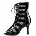 Women's Mesh Dance Boots | Latin & Salsa | Multi-Heel
