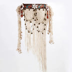 Tribal Belly Dance Hip Belt | Crochet, Shells & Coin Fringe