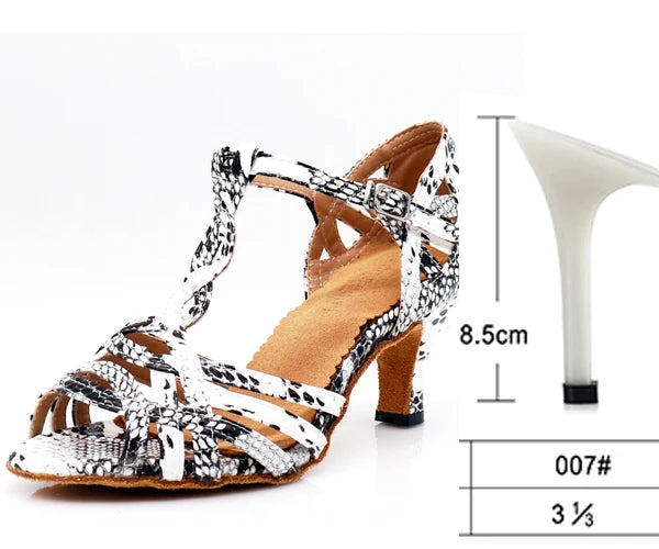 Latin Dance Heels | Colorful Serpentine | 6–10cm