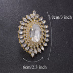 Oversized Oval Rhinestone Ring | Adjustable | 5 Colors