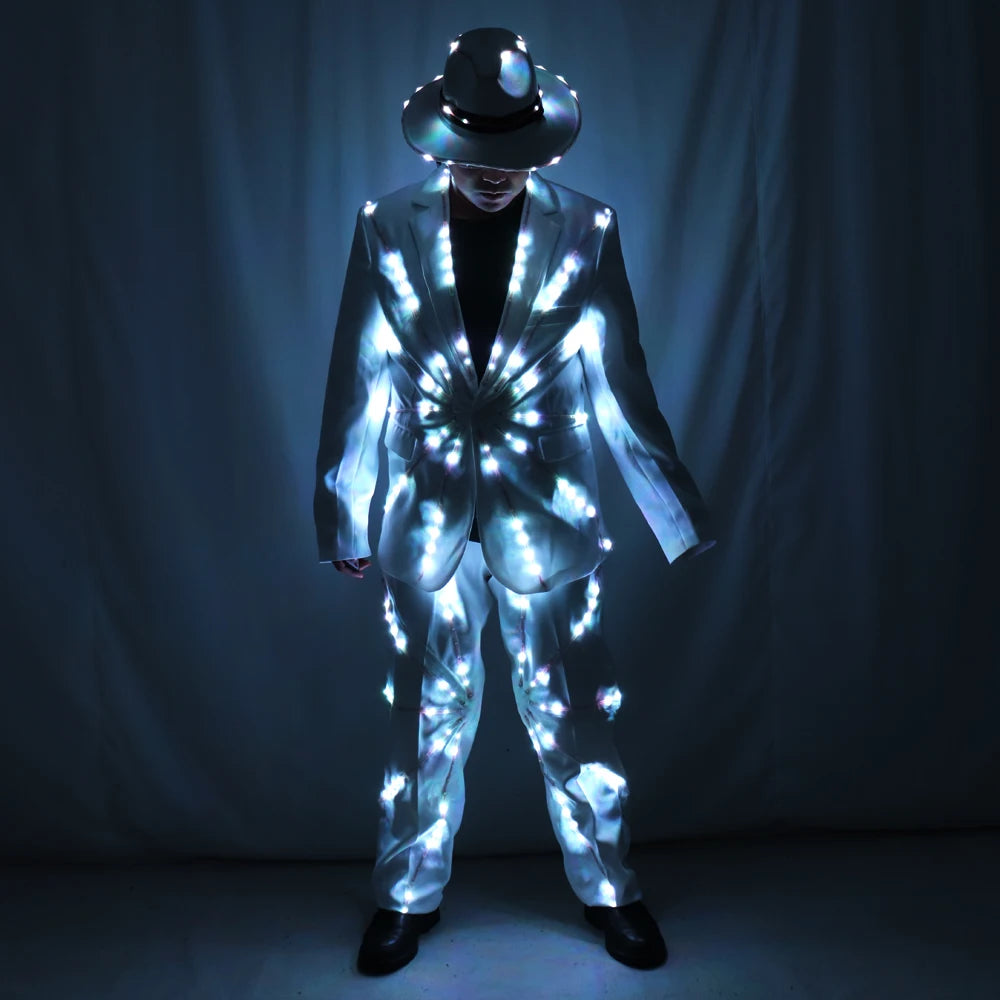 Full Color LED Performance Suit - RGB Light Up Stage Costume Jacket & Pants