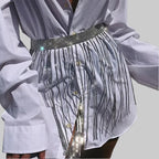 Crystal Tassel Body Chain Skirt - Waist Chain Belt