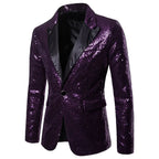 Men's Flip Sequin Blazer | Notched Lapel | Stage & Dance | 6 Colors
