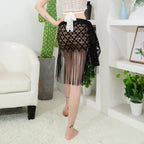Belly Dance Hip Scarf | Lace Tassel Rectangle Belt