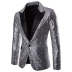 Men's Flip Sequin Blazer | Notched Lapel | Stage & Dance | 6 Colors