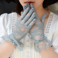 Sheer Lace Wrist Gloves | Floral | 2 Lengths | 10+ Colors