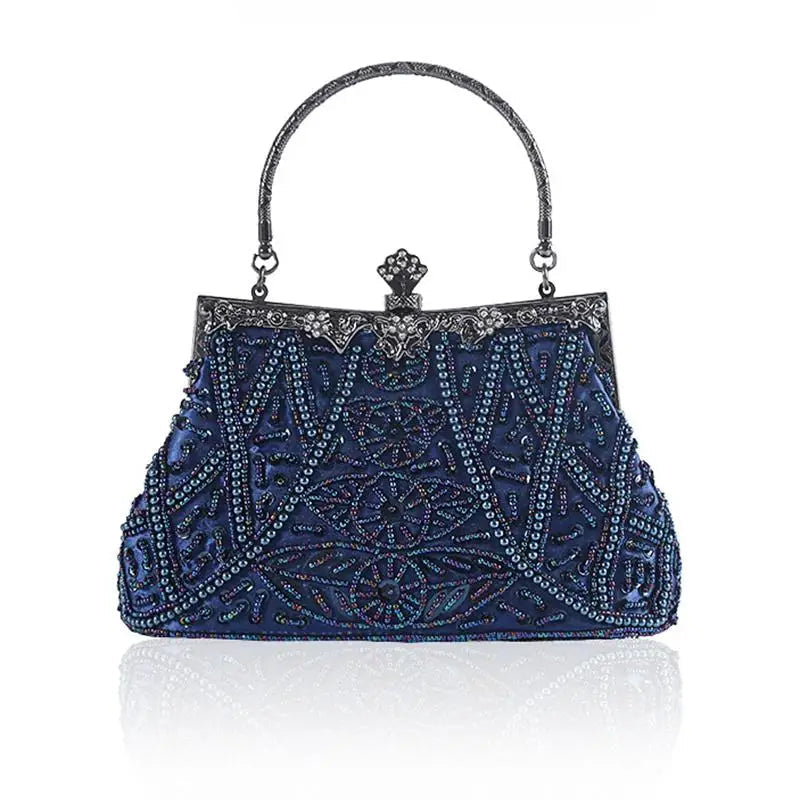 Vintage Beaded Evening Clutch | Sequin Crossbody Bag