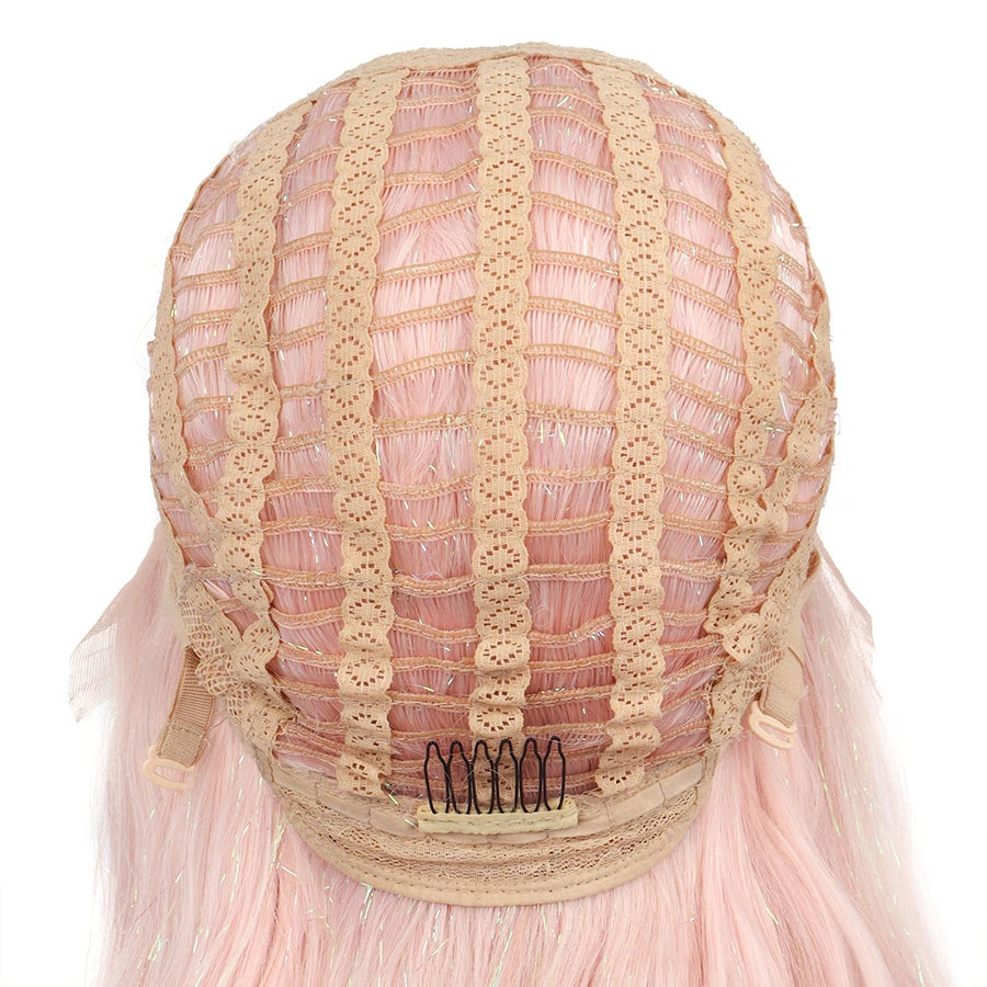 26" Tinsel Glitter Wavy Lace Front Wig - 150% Density Synthetic Wig for Performers