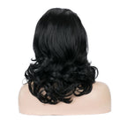 Black Lace Front Wig | Short Wavy Synthetic | 16 Inches