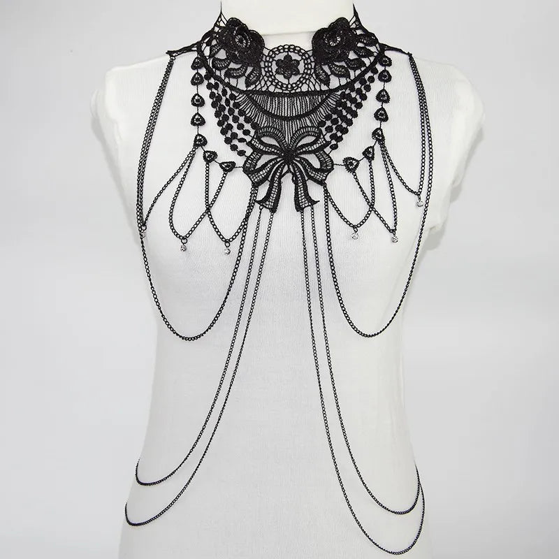 Gothic Lace Body Chain | Stage & Costume