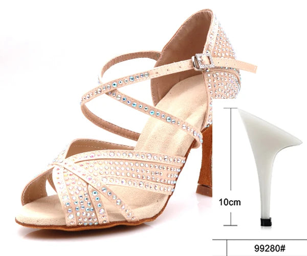 Rhinestone Latin Dance Heels | Multi-Style