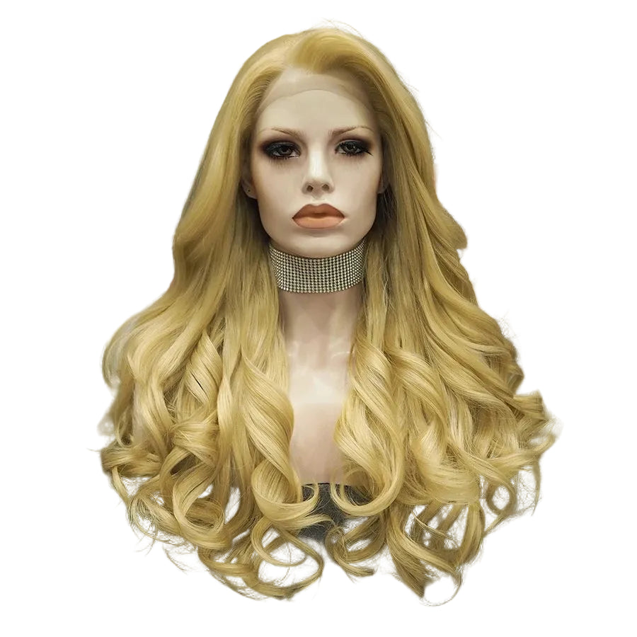Long Blonde Lace Front Wig | 24 Inch | Natural Wavy